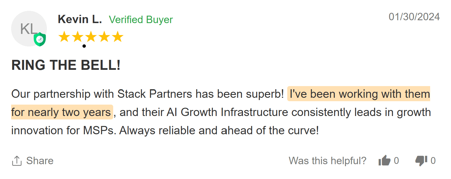 Client testimonial 2