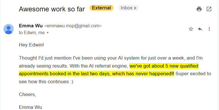 Client testimonial 5