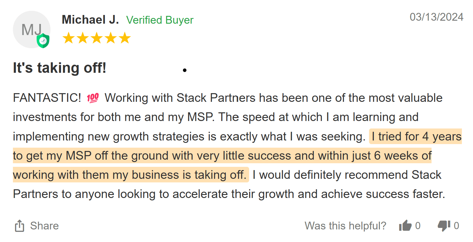 Client testimonial 6