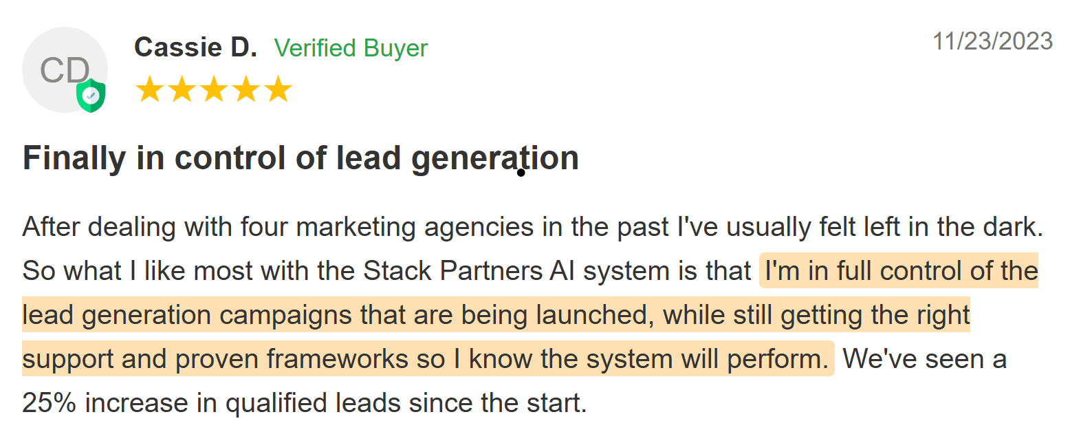 Client testimonial 9